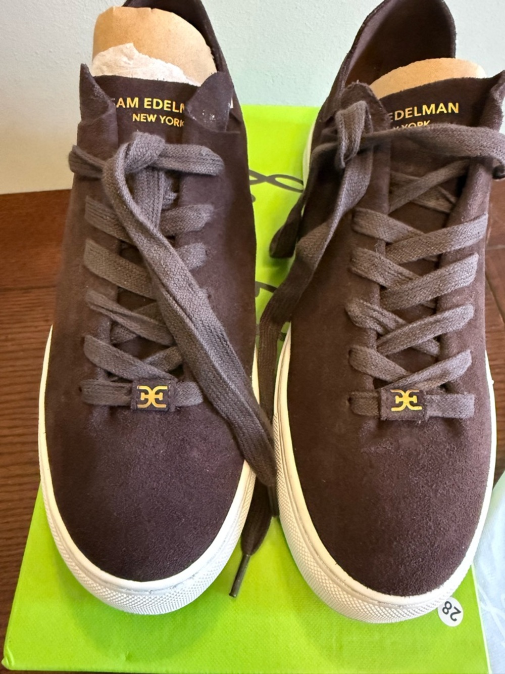 Sam Edelman Poppy‎ Cafe Brown sneakers  suede 7.5 - Picture 3 of 8